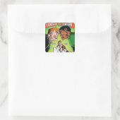 Grüne Lantern / Grüne Lantern Quadratischer Aufkleber (Tasche)