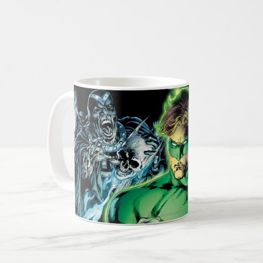 Grüne Lantern Umgeben - Farbe Kaffeetasse (Vorderseite Links)