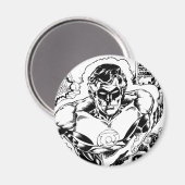 Grüne Lanterneien, schwarz und weiß Magnet (Vorderseite/Rückseite)