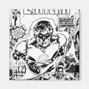 Grüne Lanterneien, schwarz und weiß Magnet