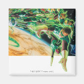 Grüne Lanterns fliegen im Weltraum Magnet (Vorne)