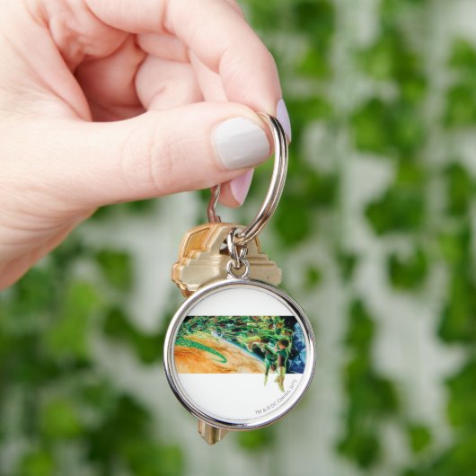 Grüne Lanterns fliegen im Weltraum Schlüsselanhänger (Hand)