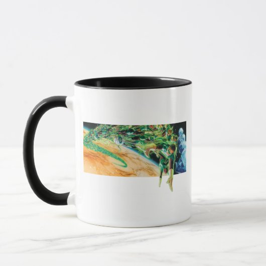 Grüne Lanterns fliegen im Weltraum Tasse (Links)