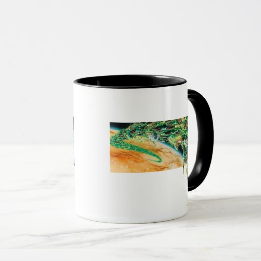Grüne Lanterns fliegen im Weltraum Tasse (VorderseiteRechts)