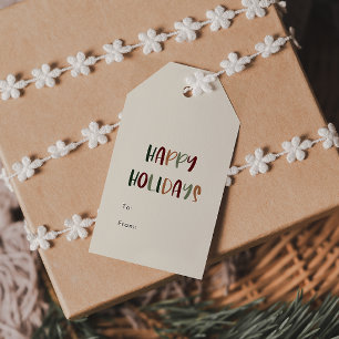 Grüne Lässige Feiertage bis Geschenkanhänger