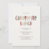 Grüne Lässige Weihnachtsfeier Einladung (Vorderseite)