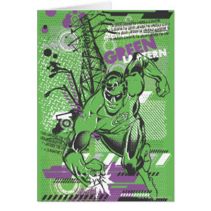 Grüne Laterne - absurdes Collagen-Plakat
