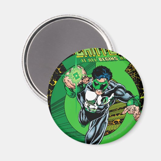 Grüne Laterne - Alles beginnt hier Magnet (Vorderseite/Rückseite)