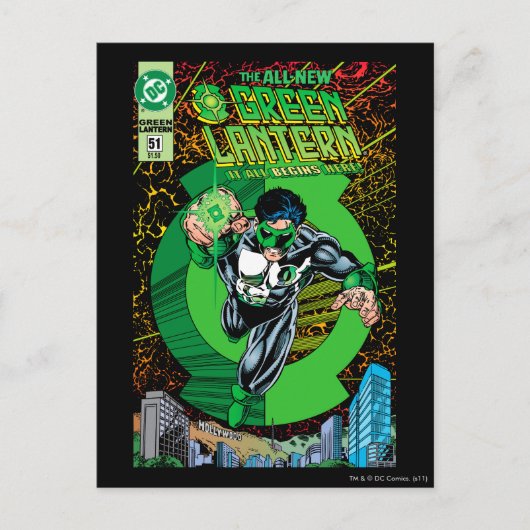 Grüne Laterne - Alles beginnt hier Postkarte (Vorderseite)