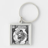 Grüne Laterne - Alles beginnt hier, Schwarz und We Schlüsselanhänger (Vorne)