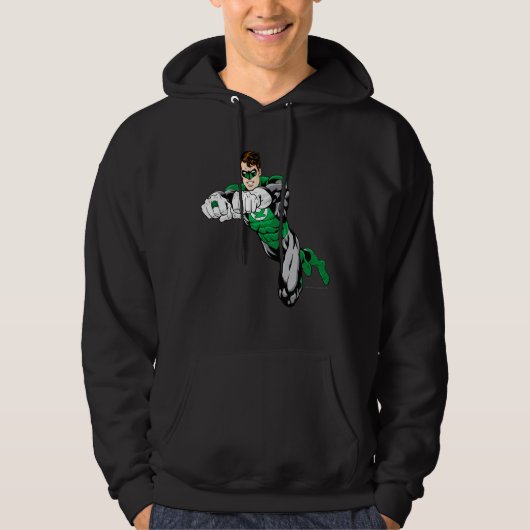 Grüne Laterne - Beide Arme nach vorne Hoodie (Vorderseite)