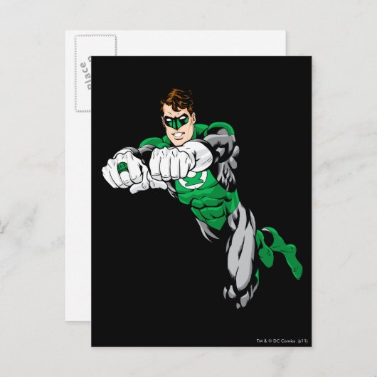 Grüne Laterne - Beide Arme nach vorne Postkarte (Vorne/Hinten)