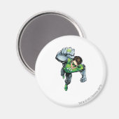 Grüne Laterne - Comic, Armhöhe Magnet (Vorderseite/Rückseite)