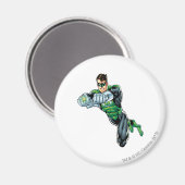 Grüne Laterne - Comic, beide Arme nach vorne Magnet (Vorderseite/Rückseite)