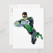 Grüne Laterne - Comic, beide Arme nach vorne Postkarte (Vorne/Hinten)