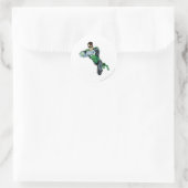 Grüne Laterne - Comic, beide Arme nach vorne Runder Aufkleber (Tasche)