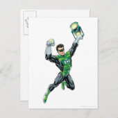 Grüne Laterne - Comic mit Laterne Postkarte (Vorne/Hinten)
