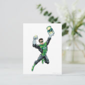 Grüne Laterne - Comic mit Laterne Postkarte (Stehend Vorderseite)