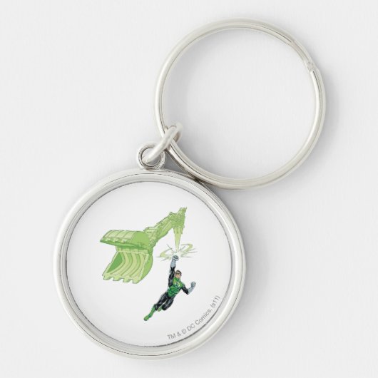 Grüne Laterne - Comic mit Maschine Schlüsselanhänger (Vorne)