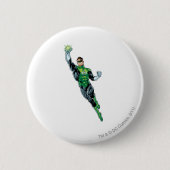 Grüne Laterne - Comic, oben fliegend Button (Vorderseite)