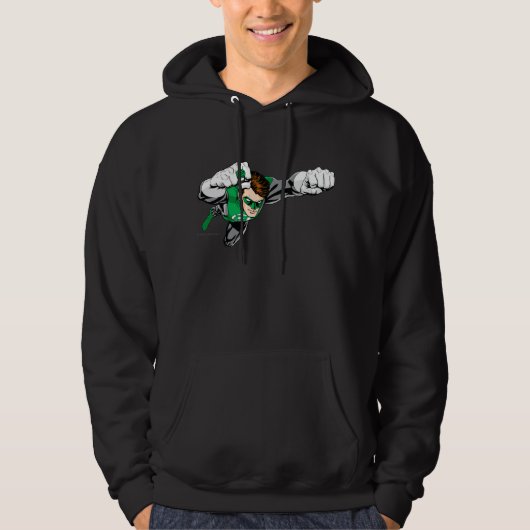 Grüne Laterne - Comic, rechts fliegen Hoodie (Vorderseite)