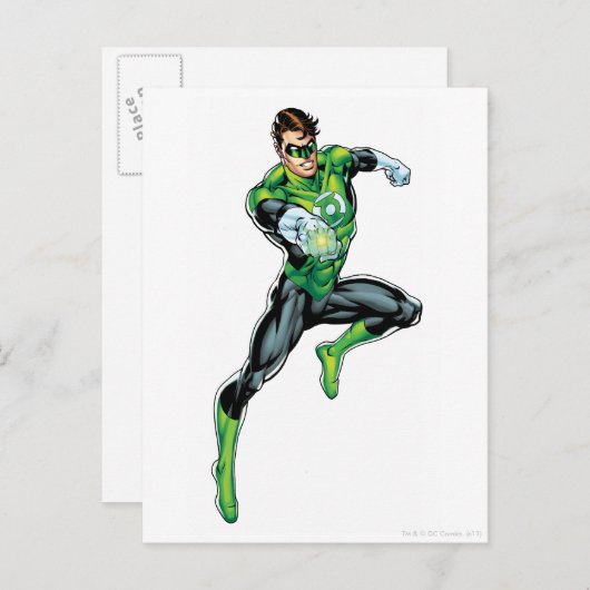 Grüne Laterne - Comic, springen Postkarte (Vorne/Hinten)