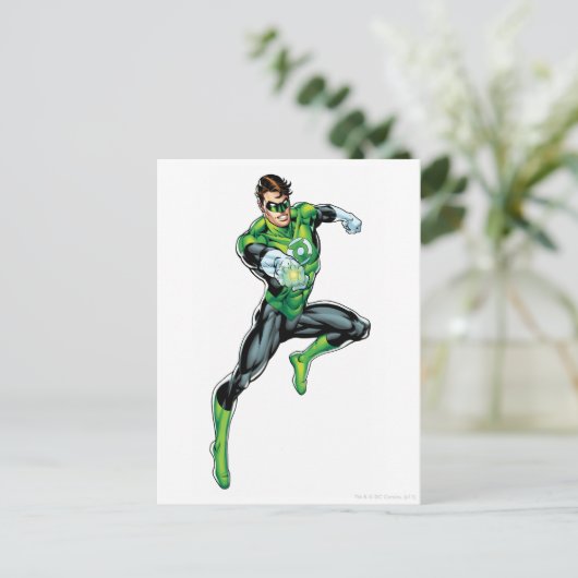 Grüne Laterne - Comic, springen Postkarte (Stehend Vorderseite)