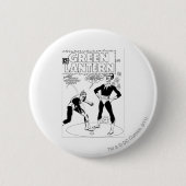 Grüne Laterne entfernt den Ring, Schwarzweiss Button (Vorderseite)