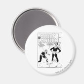 Grüne Laterne entfernt Ring, Schwarz und Weiß Magnet (Vorderseite/Rückseite)