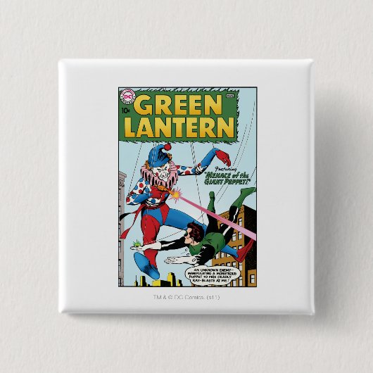 Grüne Laterne gegen Clown Button (Vorderseite)