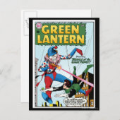 Grüne Laterne gegen Clown Postkarte (Vorne/Hinten)