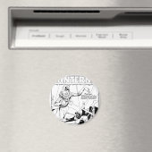 Grüne Laterne gegen Clown, Schwarz und Weiß Magnet (In Situ (Geschirrspüler))