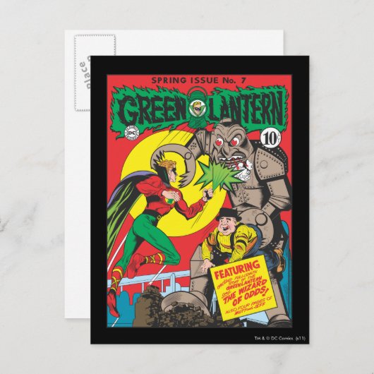 Grüne Laterne gegen den Zauberer der Odds Postkarte (Vorne/Hinten)