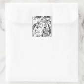 Grüne Laterne gegen den Zauberer der Odds, schwarz Quadratischer Aufkleber (Tasche)