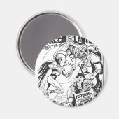 Grüne Laterne gegen den Zauberer Odds, Black and W Magnet (Vorderseite/Rückseite)