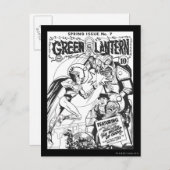 Grüne Laterne gegen den Zauberer Odds, Black and W Postkarte (Vorne/Hinten)