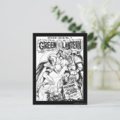 Grüne Laterne gegen den Zauberer Odds, Black and W Postkarte (Stehend Vorderseite)