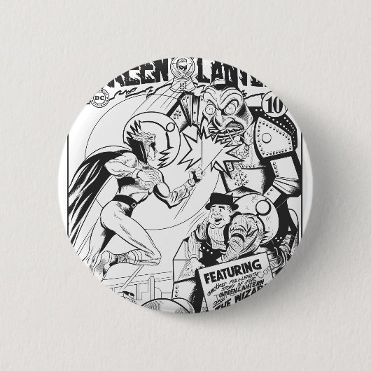 Grüne Laterne gegen den Zauberer von Chancen, von Button (Vorderseite)