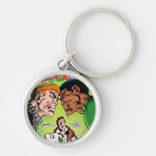 Grüne Laterne gegen grüne Laterne Schlüsselanhänger