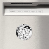 Grüne Laterne gegen Grüne Laterne, Schwarz und Wei Magnet (In Situ (Geschirrspüler))