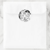 Grüne Laterne gegen Grüne Laterne, Schwarz und Wei Runder Aufkleber (Tasche)