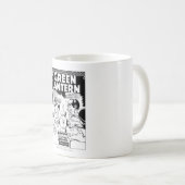 Grüne Laterne gegen Sinestro, Schwarz und Weiß Kaffeetasse (VorderseiteRechts)