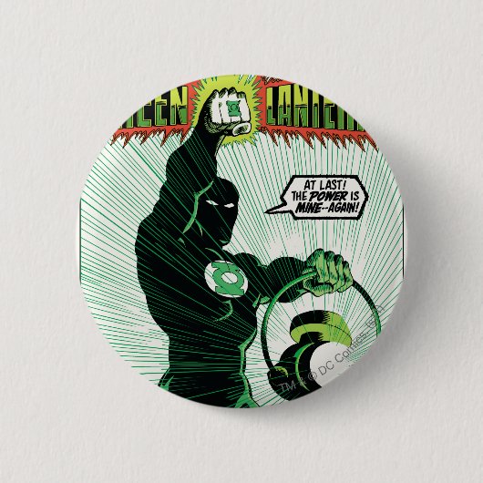 Grüne Laterne - glühende Laterne Button (Vorderseite)