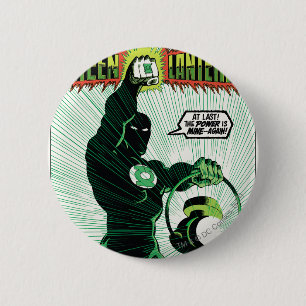 Grüne Laterne - glühende Laterne Button
