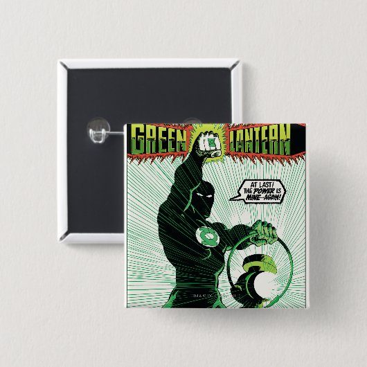 Grüne Laterne - glühende Laterne Button (Vorne & Hinten)