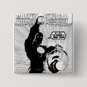 Grüne Laterne - glühende Laterne, Schwarzweiss Button (Vorderseite)