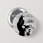 Grüne Laterne - glühende Laterne, Schwarzweiss Button (Vorne & Hinten)