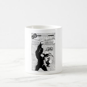 Grüne Laterne - glühende Laterne, Schwarzweiss Kaffeetasse