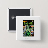 Grüne Laterne - Grün schattiertes Comic Button (Vorne & Hinten)