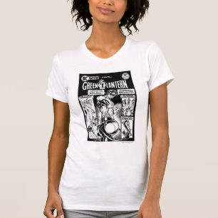 Grüne Laterne - Grün schattiertes Comic, Schwarz T-Shirt